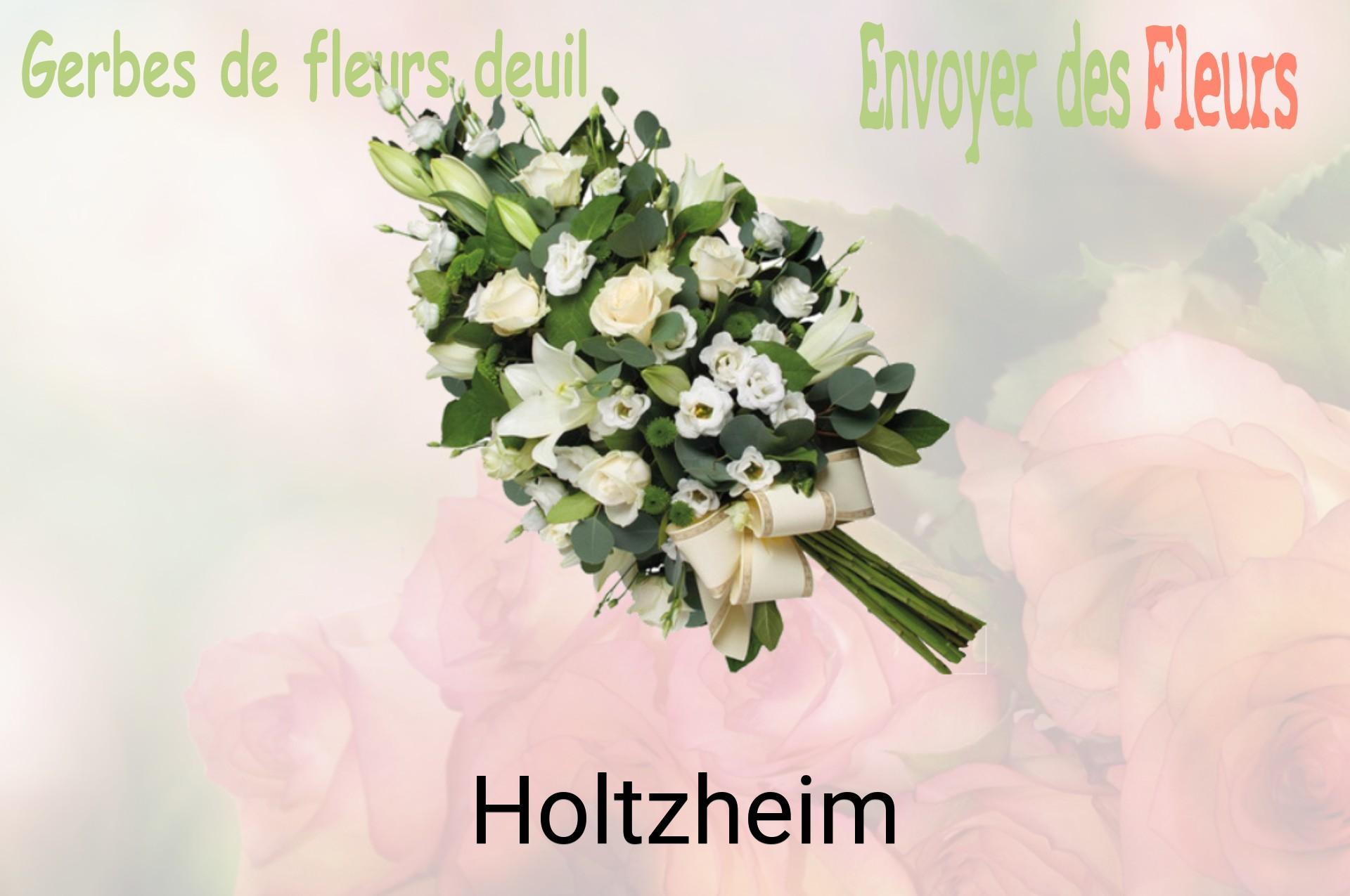 Gerbe de fleurs de deuil livrée à Holtzheim